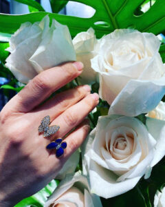 18K Two Butterfly Between the Finger Turquoise Ring photo review