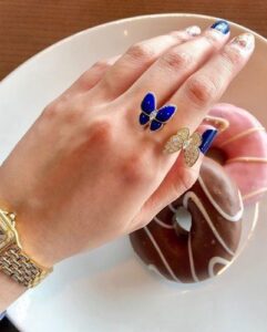 18K Two Butterfly Between the Finger Turquoise Ring photo review