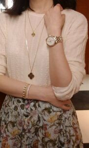 Click to view full screen 18K Magic Alhambra One Motifs Black Clover Necklace photo review