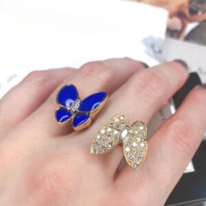 18K Two Butterfly Between the Finger Turquoise Ring photo review