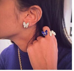 18K Two Butterfly Between the Finger Turquoise Ring photo review