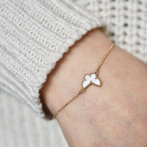 Click to view full screen 18K Lucky Alhambra Butterfly Pendant Bracelet photo review