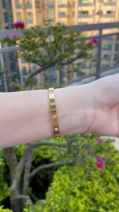 Click to view full screen 18K Love Diamond-Paved Ceramic Bracelet photo review