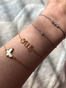 Click to view full screen 18K Lucky Alhambra Butterfly Pendant Bracelet photo review