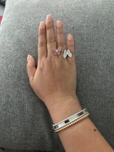 18K Two Butterfly Between the Finger Sapphire Ring photo review