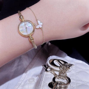 Click to view full screen 18K Lucky Alhambra Butterfly Pendant Bracelet photo review