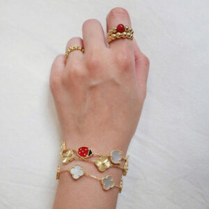 18K Lucky Spring Five Motifs Clover Bracelet photo review