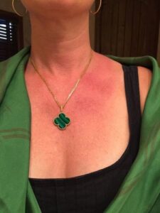 Click to view full screen 18K Magic Alhambra Malachite Necklace photo review