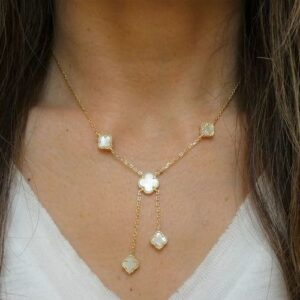 Click to view full screen 18K Magic Alhambra Six Motifs Diamonds Necklace photo review