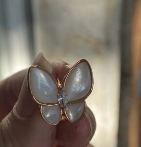 Click to view full screen 18K Two Butterfly Earrings photo review