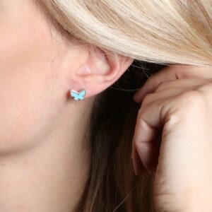 Click to view full screen 18K Sweet Alhambra Butterfly Stud Earrings photo review