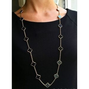 18K Vintage Alhambra 20 Motifs Long Necklace photo review